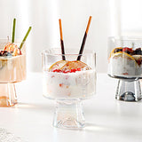 Maxbell Dessert Cup Photo Prop Footed Espresso Cup for Salad Yogurt Anniversary clear
