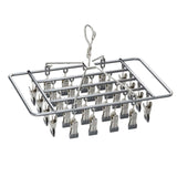 Maxbell Drying Rack Load Bearing Multifunction Clothespin for Shorts Pants Underwear Argent
