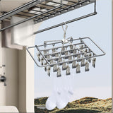 Maxbell Drying Rack Load Bearing Multifunction Clothespin for Shorts Pants Underwear Argent