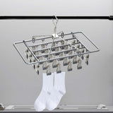 Maxbell Drying Rack Load Bearing Multifunction Clothespin for Shorts Pants Underwear Argent