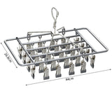 Maxbell Drying Rack Load Bearing Multifunction Clothespin for Shorts Pants Underwear Argent