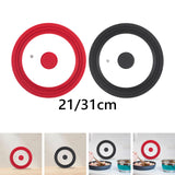 Maxbell Universal Lid Top Covers Kitchen Acceesories Pan Cover for Pots Skillet Pans Red 21cm