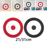 Maxbell Universal Lid Top Covers Kitchen Acceesories Pan Cover for Pots Skillet Pans Red 21cm