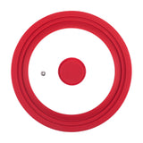 Maxbell Universal Lid Top Covers Kitchen Acceesories Pan Cover for Pots Skillet Pans Red 21cm