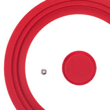 Maxbell Universal Lid Top Covers Kitchen Acceesories Pan Cover for Pots Skillet Pans Red 21cm