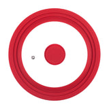 Maxbell Universal Lid Top Covers Kitchen Acceesories Pan Cover for Pots Skillet Pans Red 31cm