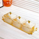 Maxbell Maxbell Dried Fruit Dish with Lid Snacks Container for Holiday Restaurant Countertop B