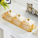 Maxbell Maxbell Dried Fruit Dish with Lid Snacks Container for Holiday Restaurant Countertop B