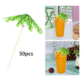 Maxbell Maxbell 50Pcs Cocktail Umbrella Picks Drink Umbrella Sticks for Wedding Bar Birthday 10x11cm