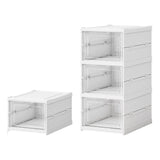Maxbell Maxbell Foldable Shoe Rack Portable Folding Shoe Rack Clear Cabinet Bin for Entryway 1 Layer