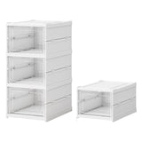 Maxbell Maxbell Foldable Shoe Rack Portable Folding Shoe Rack Clear Cabinet Bin for Entryway 1 Layer