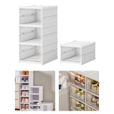 Maxbell Maxbell Foldable Shoe Rack Portable Folding Shoe Rack Clear Cabinet Bin for Entryway 1 Layer