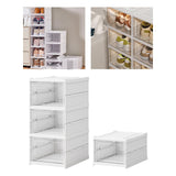 Maxbell Maxbell Foldable Shoe Rack Portable Folding Shoe Rack Clear Cabinet Bin for Entryway 1 Layer