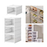 Maxbell Maxbell Foldable Shoe Rack Portable Folding Shoe Rack Clear Cabinet Bin for Entryway 1 Layer