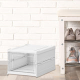 Maxbell Maxbell Foldable Shoe Rack Portable Folding Shoe Rack Clear Cabinet Bin for Entryway 1 Layer