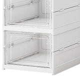 Maxbell Maxbell Foldable Shoe Rack Portable Folding Shoe Rack Clear Cabinet Bin for Entryway 3 Layers