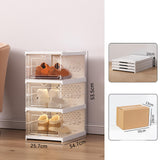 Maxbell Maxbell Foldable Shoe Rack Portable Folding Shoe Rack Clear Cabinet Bin for Entryway 3 Layers