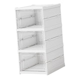 Maxbell Maxbell Foldable Shoe Rack Portable Folding Shoe Rack Clear Cabinet Bin for Entryway 3 Layers