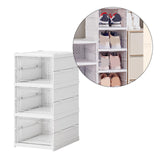 Maxbell Maxbell Foldable Shoe Rack Portable Folding Shoe Rack Clear Cabinet Bin for Entryway 3 Layers