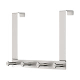 Maxbell Maxbell Door Rear Hanger with Hooks Sturdy Wall Mounted for Bedroom Kitchen Bathroom 4 Hooks