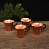 Maxbell Maxbell Copper Coffee Mug Sturdy Teaware 170ml Copper Water Cup for Tea Milk 2 Pieces