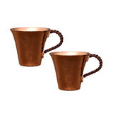 Maxbell Maxbell Copper Coffee Mug Sturdy Teaware 170ml Copper Water Cup for Tea Milk 2 Pieces