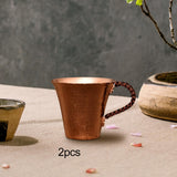 Maxbell Maxbell Copper Coffee Mug Sturdy Teaware 170ml Copper Water Cup for Tea Milk 2 Pieces