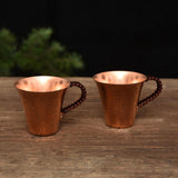 Maxbell Maxbell Copper Coffee Mug Sturdy Teaware 170ml Copper Water Cup for Tea Milk 2 Pieces
