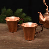 Maxbell Maxbell Copper Coffee Mug Sturdy Teaware 170ml Copper Water Cup for Tea Milk 2 Pieces