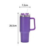 Maxbell Maxbell 40oz Tumbler with Handle Reusable Stainless Steel Cup for Car Travel Camping Purple