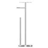 Maxbell Maxbell Freestanding Toilet Paper Holder Stand Bathroom Storage for Farmhouse Rustic Argent