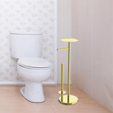 Maxbell Maxbell Freestanding Toilet Paper Holder Stand Bathroom Storage for Farmhouse Rustic Gold