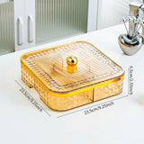 Maxbell Maxbell Divided Serving Tray with Lid Dustproof for Spring Festival Kitchen New Year gold