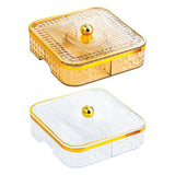 Maxbell Maxbell Divided Serving Tray with Lid Dustproof for Spring Festival Kitchen New Year gold