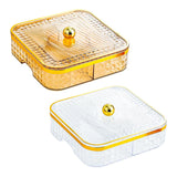 Maxbell Maxbell Divided Serving Tray with Lid Dustproof for Spring Festival Kitchen New Year gold