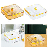 Maxbell Maxbell Divided Serving Tray with Lid Dustproof for Spring Festival Kitchen New Year gold