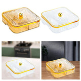 Maxbell Maxbell Divided Serving Tray with Lid Dustproof for Spring Festival Kitchen New Year gold