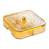 Maxbell Maxbell Divided Serving Tray with Lid Dustproof for Spring Festival Kitchen New Year gold