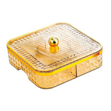 Maxbell Maxbell Divided Serving Tray with Lid Dustproof for Spring Festival Kitchen New Year gold