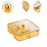 Maxbell Maxbell Divided Serving Tray with Lid Dustproof for Spring Festival Kitchen New Year gold