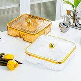 Maxbell Maxbell Divided Serving Tray with Lid Dustproof for Spring Festival Kitchen New Year gold