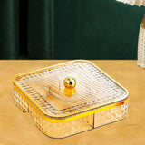 Maxbell Maxbell Divided Serving Tray with Lid Dustproof for Spring Festival Kitchen New Year gold