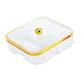 Maxbell Maxbell Divided Serving Tray with Lid Dustproof for Spring Festival Kitchen New Year clear