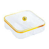 Maxbell Maxbell Divided Serving Tray with Lid Dustproof for Spring Festival Kitchen New Year clear