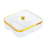 Maxbell Maxbell Divided Serving Tray with Lid Dustproof for Spring Festival Kitchen New Year clear