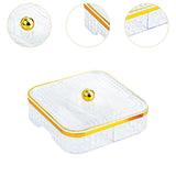 Maxbell Maxbell Divided Serving Tray with Lid Dustproof for Spring Festival Kitchen New Year clear