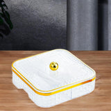 Maxbell Maxbell Divided Serving Tray with Lid Dustproof for Spring Festival Kitchen New Year clear