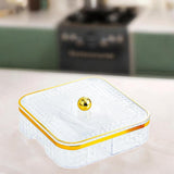 Maxbell Maxbell Divided Serving Tray with Lid Dustproof for Spring Festival Kitchen New Year clear