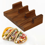 Maxbell Maxbell Wooden Tacos Holder Divider Stand Taco Plates for Home Restaurant Gatherings Triple