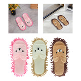 Maxbell Maxbell Dust Mop Slippers Novelty Floor Cleaning Tool for Bedroom Apartment Bathroom Pink